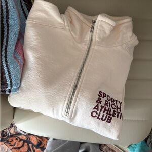 Sporty & Rich Cream Athletic Club Sweatshirt
